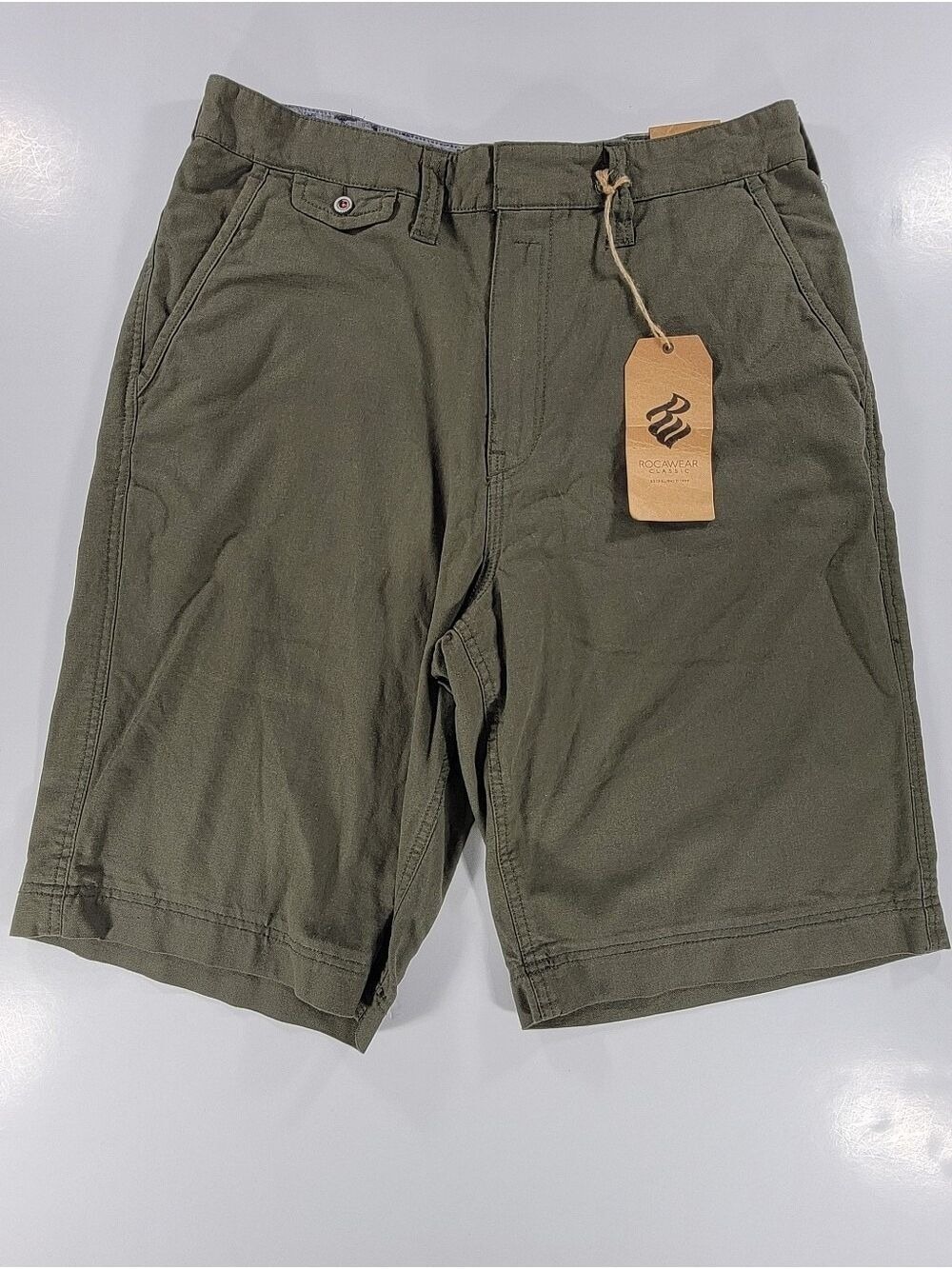 NEW Vintage Rocawear Baggy Long Green Cotton Men's 34 Inseam 12" Y2K NWT